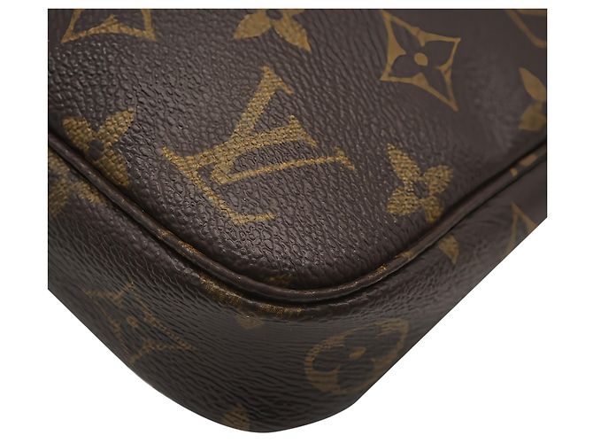 Borsa a tracolla Louis Vuitton Monogram Pochette Accessoires Marrone - vista 7