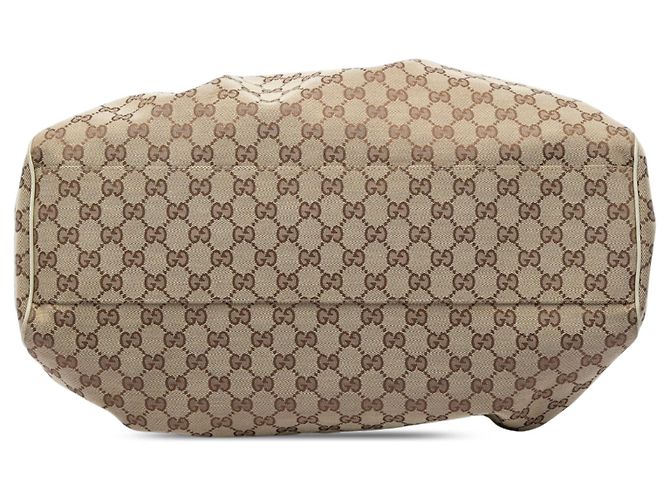Borsa Tote Gucci Sukey Large GG Canvas Bianca - vista 3