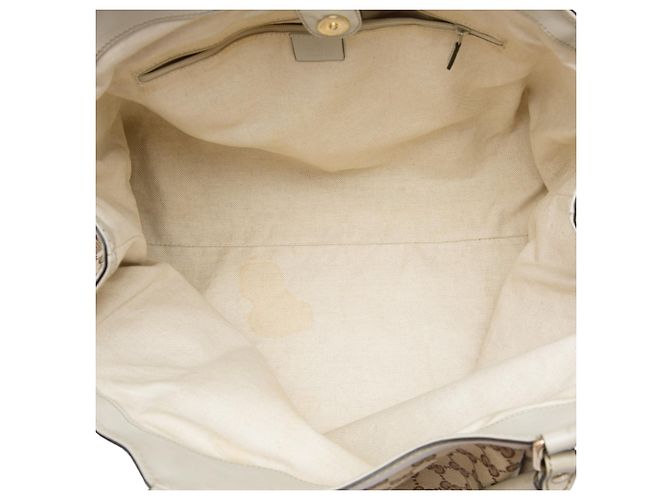 Borsa Tote Gucci Sukey Large GG Canvas Bianca - vista 4