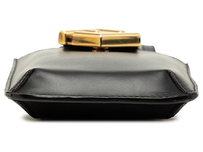 Custodia per telefono crossbody Fendi in pelle nera FF Diamond - vista 3
