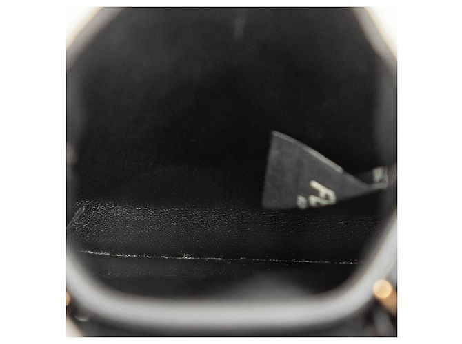Custodia per telefono crossbody Fendi in pelle nera FF Diamond - vista 4