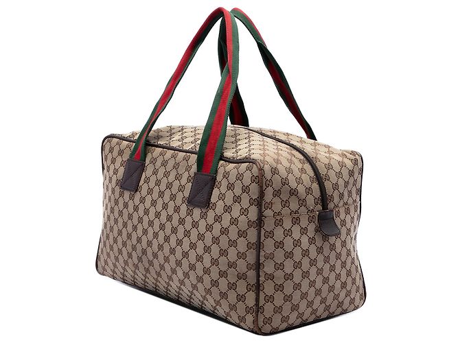 Sac Duffle Gucci GG Canvas Web Beige - vue 2