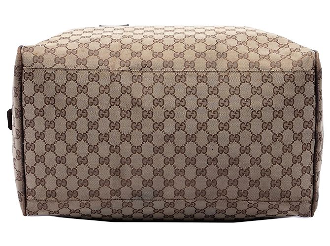 Sac Duffle Gucci GG Canvas Web Beige - vue 3