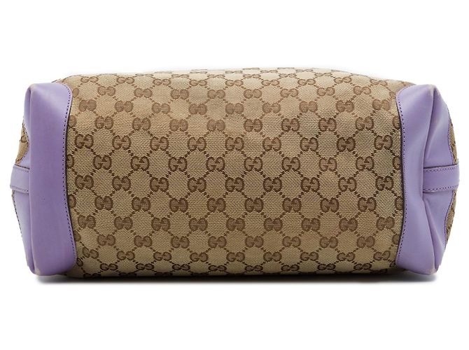 Borsa Tote Gucci Medium GG Canvas Craft Beige - vista 3