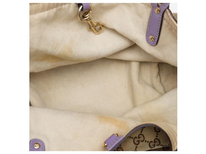 Borsa Tote Gucci Medium GG Canvas Craft Beige - vista 4