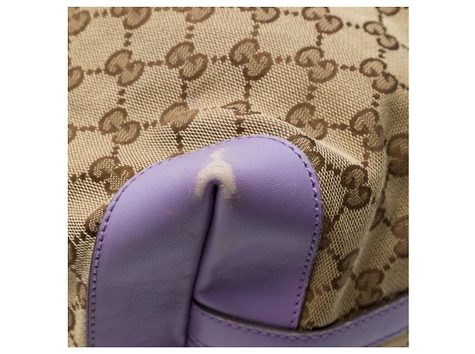 Borsa Tote Gucci Medium GG Canvas Craft Beige - vista 6