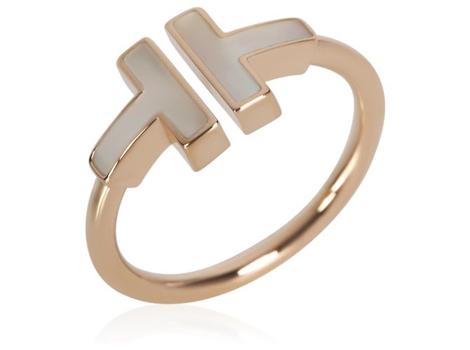 Tiffany & Co. Tiffany T Wire Ring aus Roségold und Perlmutt - Ansicht 2