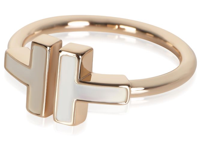 Tiffany & Co. Tiffany T Wire Ring aus Roségold und Perlmutt - Ansicht 3