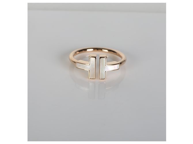 Tiffany & Co. Tiffany T Wire Ring aus Roségold und Perlmutt - Ansicht 6