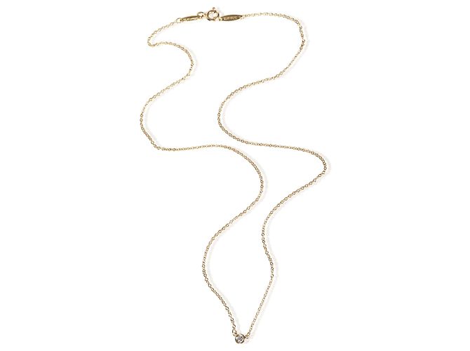 Pendente Tiffany & Co. Elsa Peretti Diamond By The Yard in oro giallo e diamanti - vista 3