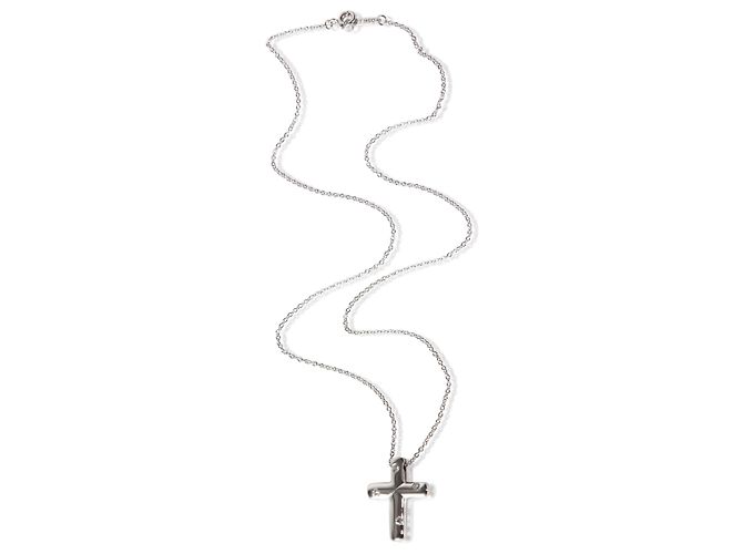 Pendente Croce Etoile in Platino e Diamanti Tiffany & Co. - vista 3