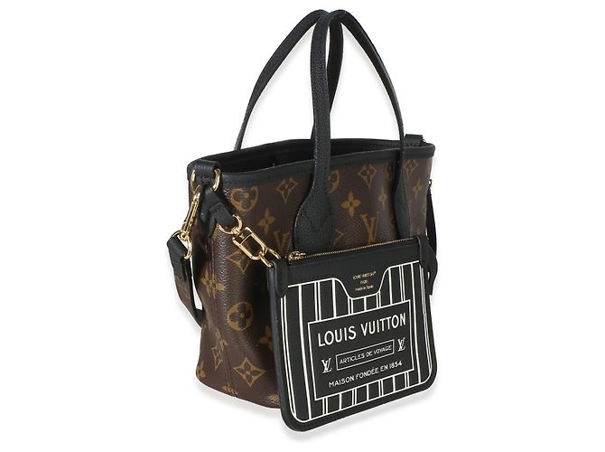 Louis Vuitton Black Monogram Canvas Neverfull Bandouliere Inside Out BB - vista 4