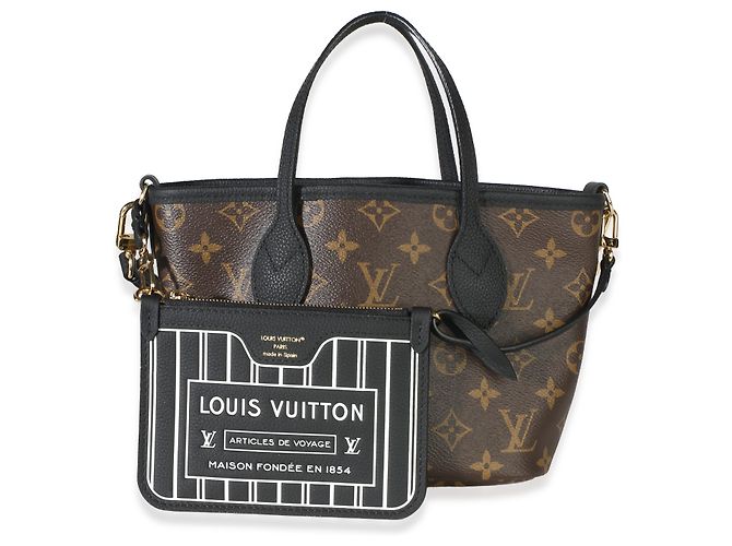 Louis Vuitton Black Monogram Canvas Neverfull Bandouliere Inside Out BB - vista 8