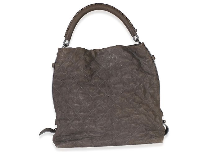 Chanel Dark Grey Quilted Matte Caviar Boy Handle Hobo - Ansicht 2