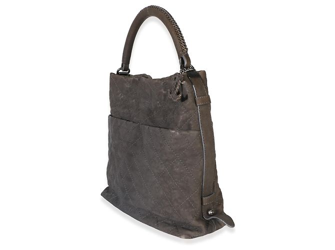 Chanel Dark Grey Quilted Matte Caviar Boy Handle Hobo - Ansicht 3