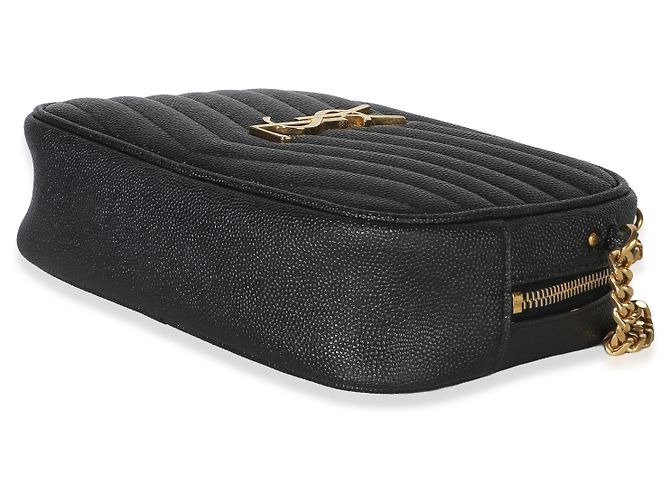 Autre Marque Borsa Saint Laurent Mini Lou Camera Bag in pelle Grain De Poudre matelassé nera - vista 6