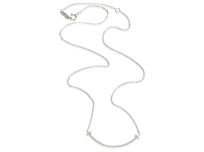 Collana Tiffany T Smile Small Model in oro bianco e diamanti Tiffany & Co. - vista 3