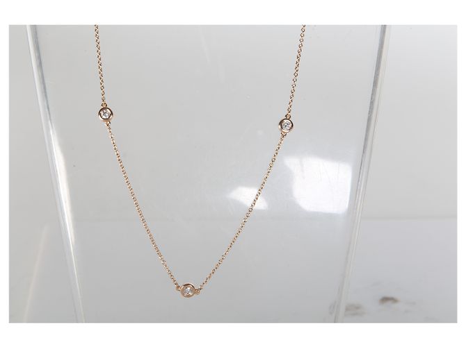 Collana Tiffany & Co. Elsa Peretti Diamond By The Yard in oro rosa e diamante - vista 4