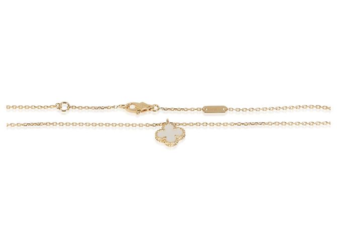 Pendente Sweet Alhambra in oro giallo e madreperla Van Cleef & Arpels - vista 2