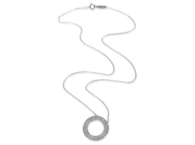 Pendente Metro Circle Tiffany & Co. in oro bianco e diamanti - vista 3