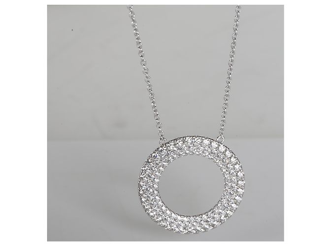 Pendente Metro Circle Tiffany & Co. in oro bianco e diamanti - vista 5