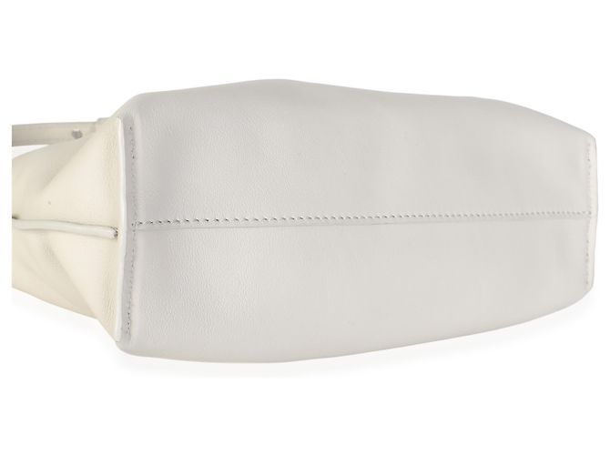 Clutch Mini Flamenco Loewe in pelle di vitello nappa bianca - vista 7