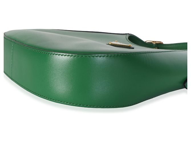 Bolsa de Ombro Prada em Couro de Bezerro Box Verde - vista 6