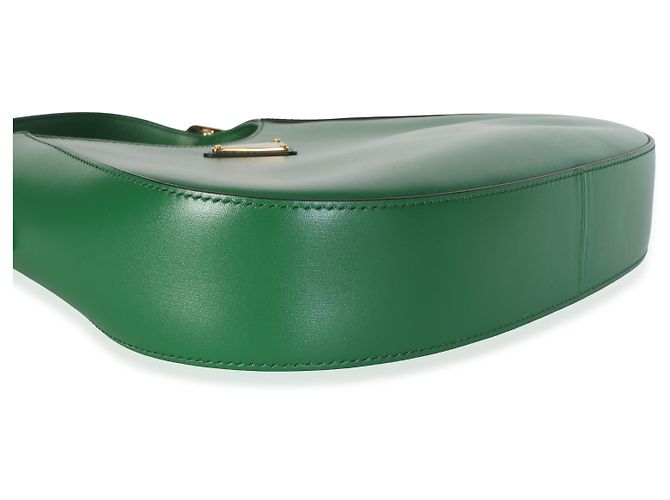 Bolsa de Ombro Prada em Couro de Bezerro Box Verde - vista 7
