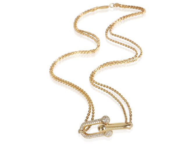 Pendente HardWear a doppia maglia Large Model in oro giallo e diamanti Tiffany & Co. - vista 4