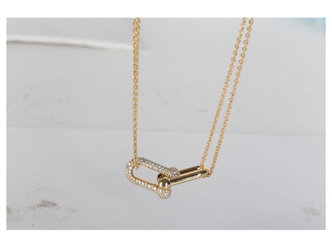 Pendente HardWear a doppia maglia Large Model in oro giallo e diamanti Tiffany & Co. - vista 6