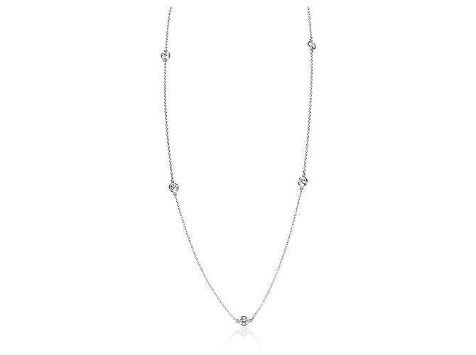 Collana Tiffany & Co. Platinum Diamond Elsa Peretti Diamonds By The Yard - vista 3