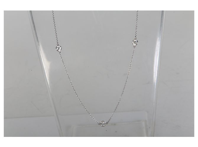 Collana Tiffany & Co. Platinum Diamond Elsa Peretti Diamonds By The Yard - vista 5