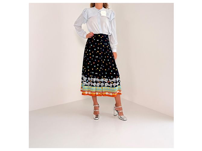 Gonna midi in seta Gucci Pre-Fall 2016 Alessandro Michele Look 5 - vista 2