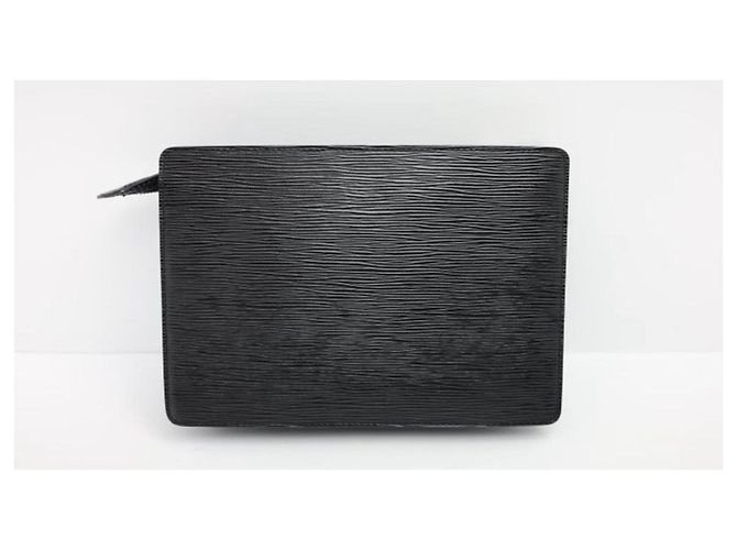 Louis Vuitton Pochette in Pelle Epi Nero - vista 4