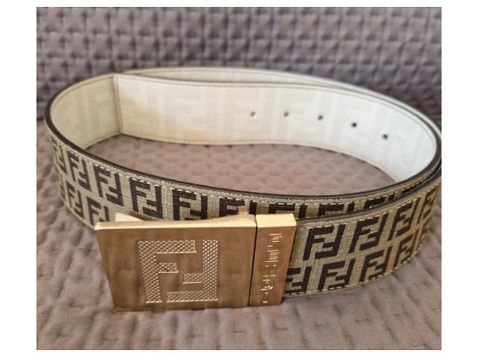 Fendi cinturón de lona con monograma FF - vista 12