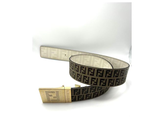 Fendi cinturón de lona con monograma FF - vista 2