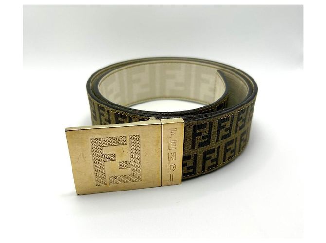 Fendi cinturón de lona con monograma FF - vista 5