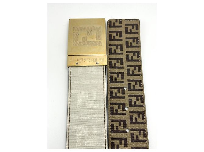 Fendi cinturón de lona con monograma FF - vista 7