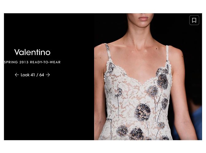 Valentino Frühjahr/Sommer 2013 Spitzenkleid mit Blumenmuster - Ansicht 10