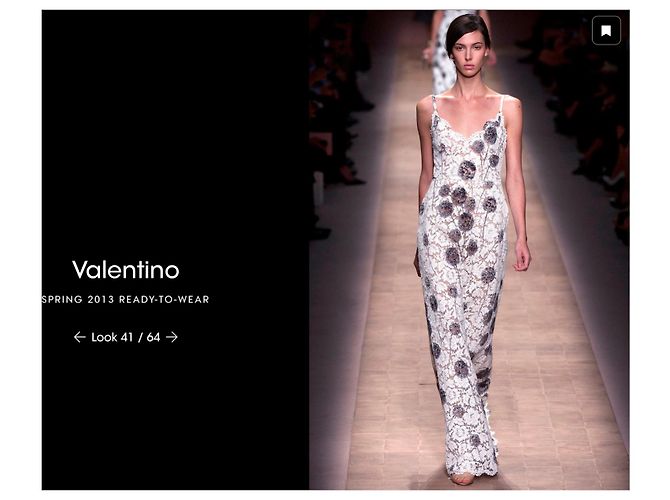 Valentino Frühjahr/Sommer 2013 Spitzenkleid mit Blumenmuster - Ansicht 2