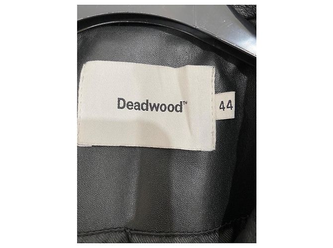 Autre Marque Deadwood Gabardina de cuero negro - vista 5