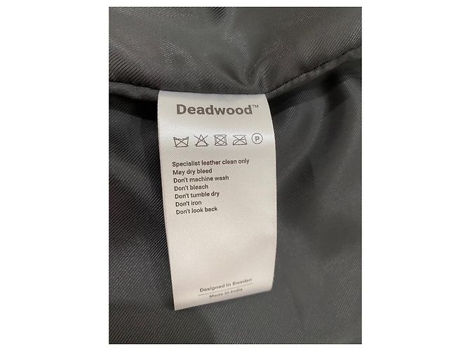 Autre Marque Deadwood Gabardina de cuero negro - vista 6
