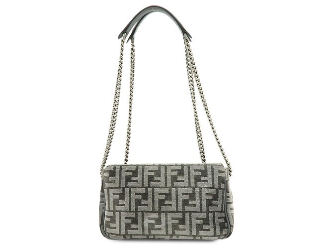 Fendi Chain Baguette Zucca Viscose Small Tasche - Ansicht 2