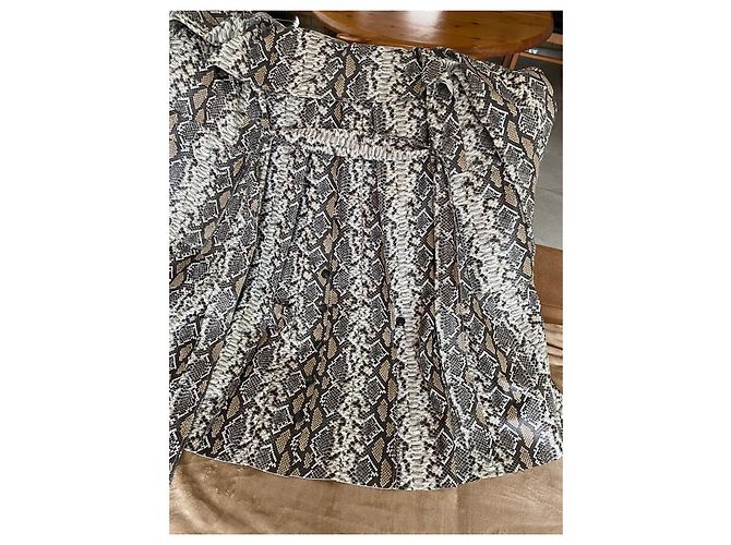 Autre Marque Utzon Gabardina de piel estampado serpiente - vista 6
