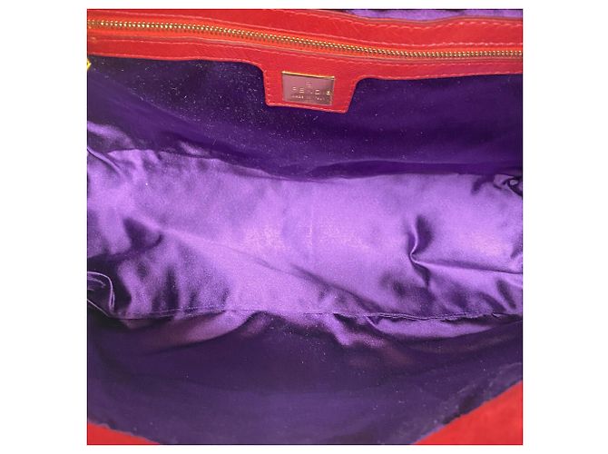Borsa a secchiello Fendi Mamma Bucket in camoscio - vista 4