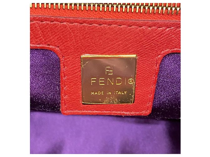 Borsa a secchiello Fendi Mamma Bucket in camoscio - vista 5