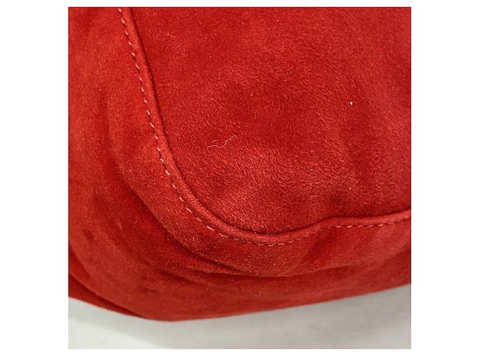 Borsa a secchiello Fendi Mamma Bucket in camoscio - vista 8