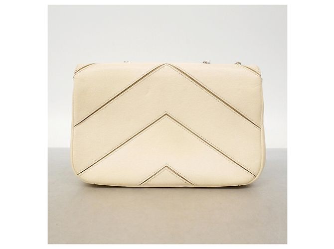 Borsa a tracolla Chanel Beige e Bianca - vista 13