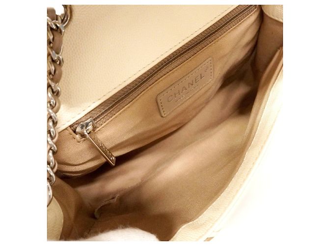 Borsa a tracolla Chanel Beige e Bianca - vista 4