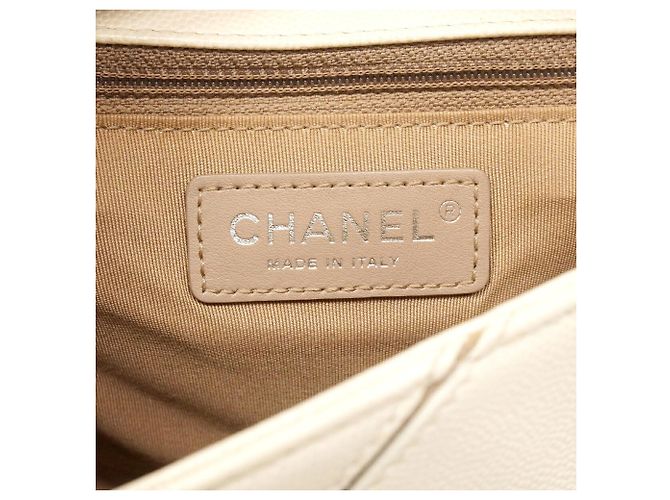 Borsa a tracolla Chanel Beige e Bianca - vista 5
